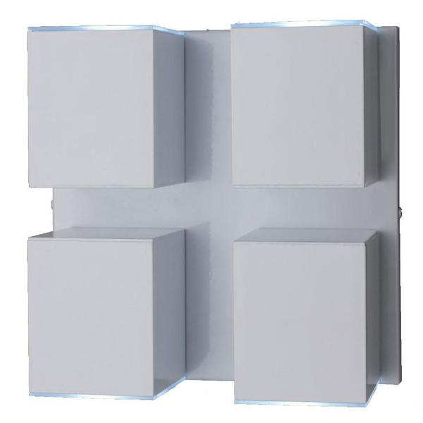 Arandela Alumínio Ideal Articulada Cube Branca 4xGU10