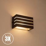 Arandela Frisada Luminária Marrom Muro Parede Externa G9 Kit 03 Unidades