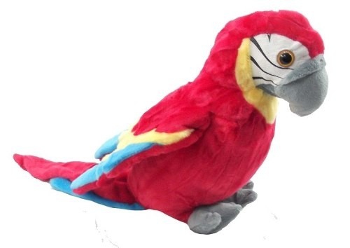 Arara Vermelha de Pelúcia 30 Cm - Fizzy Toys
