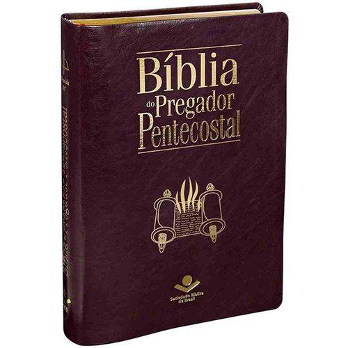Arc087tibpp - Bíblia do Pregador Pentecostal - Luxo com Índice - Vinho
