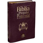 Arc087tibpp - Bíblia Do Pregador Pentecostal - Luxo Com Índice - Vinho