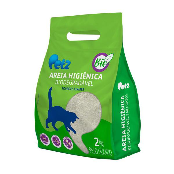 Areia Higiênica Biodegradável para Gatos 2kg - Petz