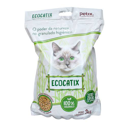 Areia Sanitária Ecocatix para Gatos - 3kg