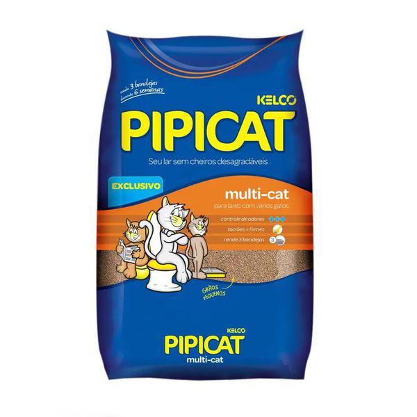 Areia Sanitária Pipicat Multicat para Gatos - Kelco (12kg) - Pipicat - Kelco