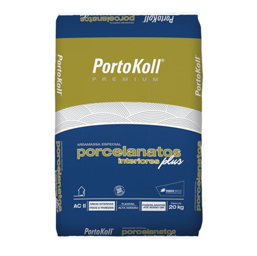 Tudo sobre 'Argamassa Porcelanato Interno Plus 20kg PortoKoll'