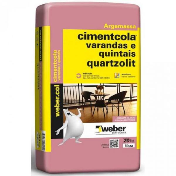 Argamassa Quartzolit Ac-2 20kg Varandas e Quintais - Weber - Quartzolit