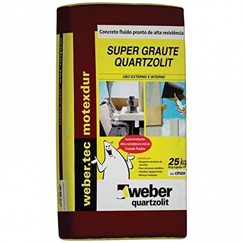 Argamassa Super Graute para Concreto 25kg Weber - QUARTZOLIT - Argamassa Super Graute para Concreto 25kg Weber - QUARTZOLIT