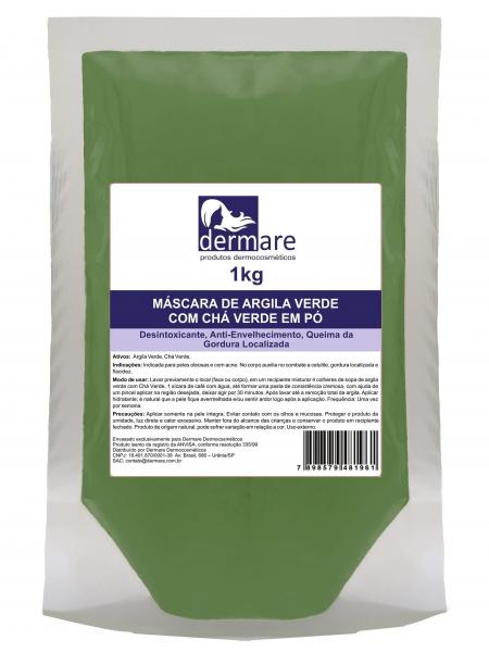 Argila Verde com Chá Verde 1 Kg - Dermare