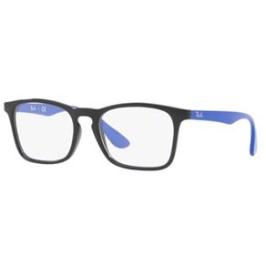 Armação Oculos Grau Ray Ban Junior Rb1553 3726 48 Preto Azul Brilho - PRETO
