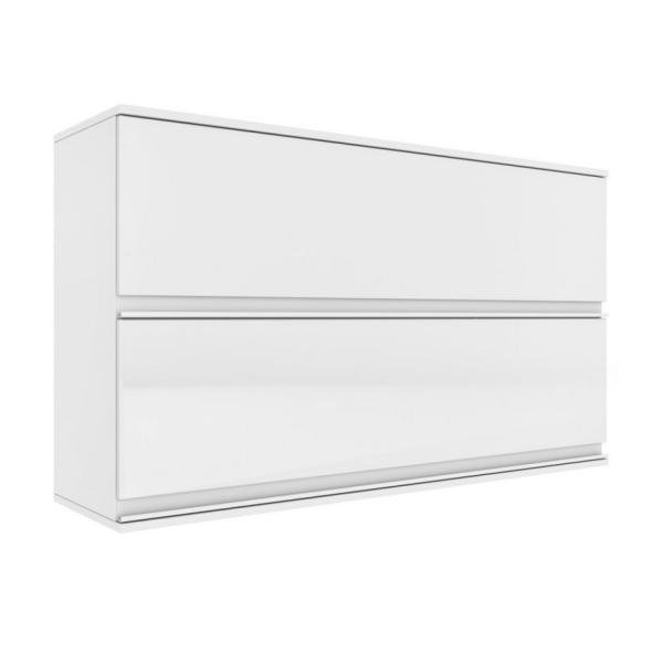 Armário Aéreo 2 Portas Basculantes IPH2-120 Belíssima Plus Itatiaia Branco/Branco Cetin