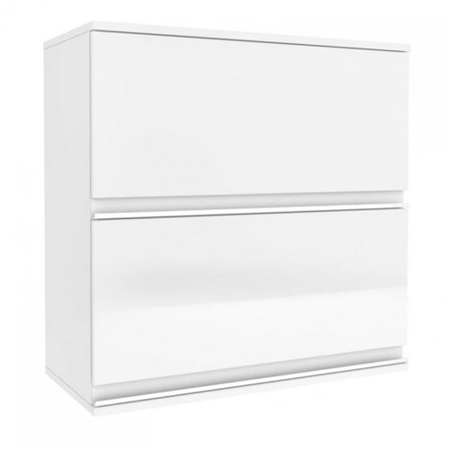 Armário Aéreo 2 Portas Basculantes Iph2-70 Belíssima Plus Itatiaia Branco/branco Cetin