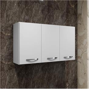 Armário Aéreo 3 Portas Etios Kaiki Móveis Branco - Branco