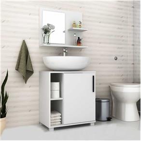 Armário de Banheiro 1 Porta Bbn19 - Brv Móveis - Branco