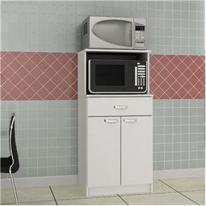 Armário Multiuso de Cozinha para Forno 2 Portas 1 Gaveta Dublim Evidência Móveis - Branco
