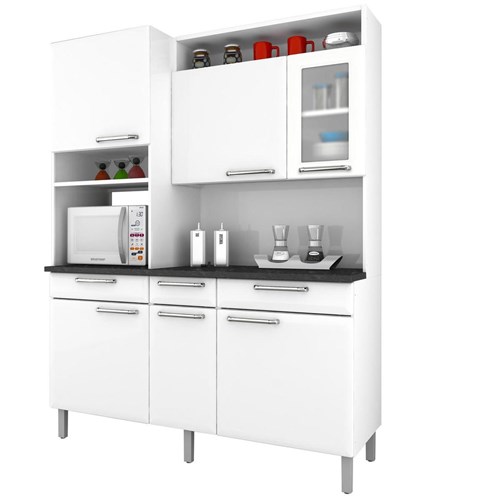 Armário para Cozinha com 1 Porta de Vidro Regina Itatiaia I3vg3-155 Branco Neve