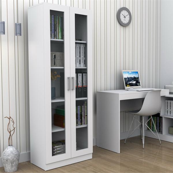 Armário para Escritório com Portas de Vidro Office Plus Appunto - Branco