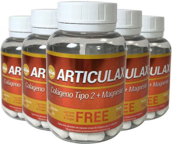 Articulax - Colágeno Tipo 2 - 05 Potes com 30 Cápsulas Cada - para Dores Nas Articulações, Joelho, Artrite e Artrose - Colágeno Tipo Ii