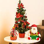 Árvore de Mesa com Decoração Vermelha 60cm - Orb Christmas