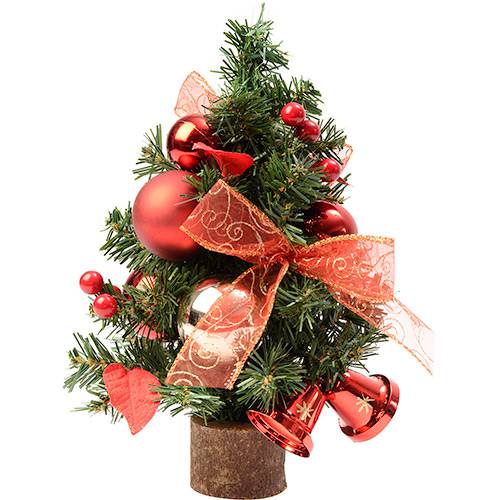 Árvore de Mesa Decorada com Bolas e Enfeites 38cm - Orb Christmas