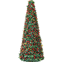 Árvore de Mesa Decorada em Formato de Cone, 45cm - Christmas Traditions