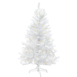 Árvore de Natal Branca com Pisca 1,50m 110v - Christmas Traditions