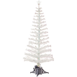 Árvore de Natal com Fibra Ótica Branca 1,8m 220v - Christmas Traditions