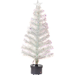 Árvore de Natal com Fibra Ótica Branca 1m 110v - Christmas Traditions