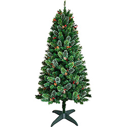 Árvore de Natal Decorada 1,8m 700 Galhos Enfeitada com Pinhas e Frutinhas - Orb Christmas