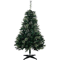Árvore de Natal Verde 1,5m com Floquinhos Prateados 620 Galhos - Orb Christmas
