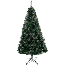 Árvore de Natal Verde 2,1m com Floquinhos Prateados 1.300 Galhos - Orb Christmas
