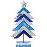 Tudo sobre 'Árvore em Madeira Pintada Christmas Traditions Azul e Branca'