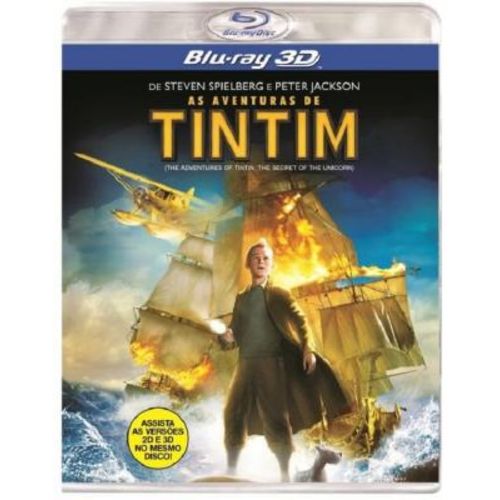 As Aventuras de Tintim - Blu-Ray 3D Filme Infantil