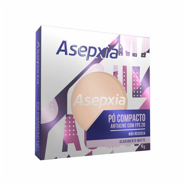 Asepxia Pó Compacto Antiacne com Fps 20 Bege Claro 10g