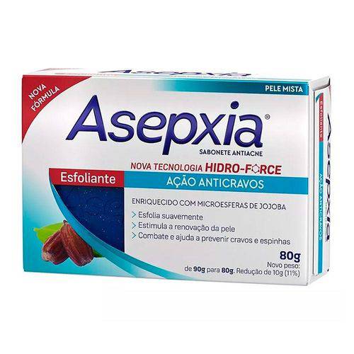 Asepxia Sabonete Antiacne Esfoliante 80gr