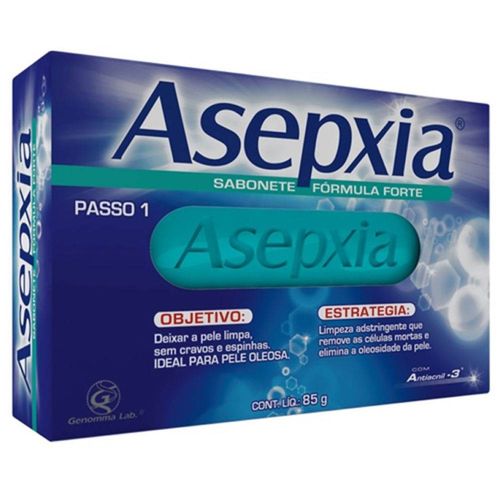 Asepxia Sabonete Fórmula Forte Antiacne Facial e Corporal 85g