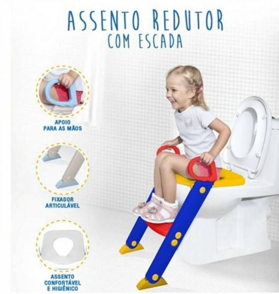 Assento Infantil Redutor com Escada para Vaso Sanitário - Magazine Rm