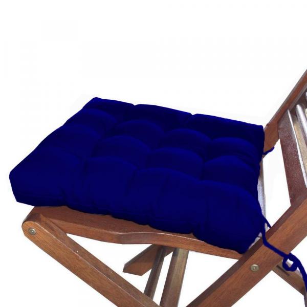 Tudo sobre 'Assento para Cadeira Futon 40x40 Cm - Azul Royal - Gihan e Ahmad'
