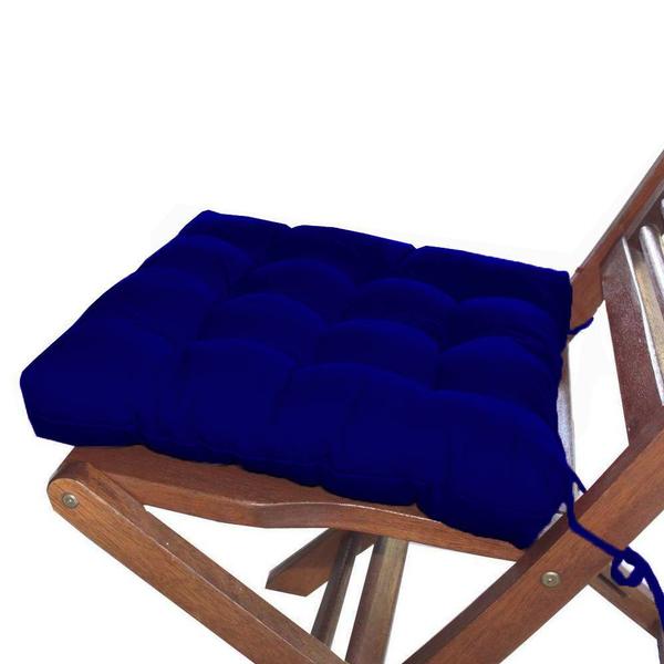 Assento para Cadeira Futon 40x40 Cm - Azul Royal - Gihan e Ahmad