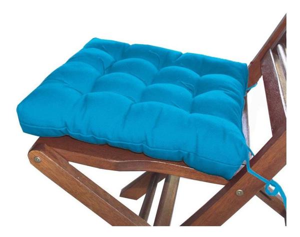 Assento para Cadeira Futon 40x40 Cm - Azul Turquesa - Gihan e Ahmad