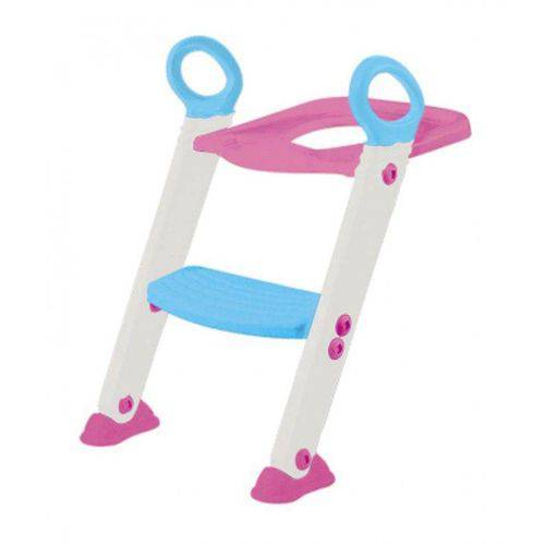 Assento Redutor Infantil com Escada Rosa Buba