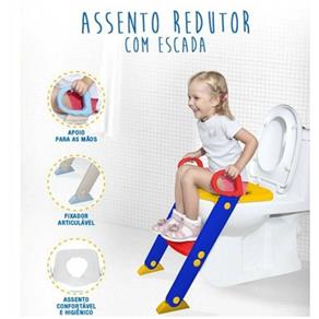 Assento Redutor para Vaso Sanitário Infantil com Escada