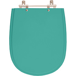 Assento Sanitário Fechamento Lento Paris Aquamarine para Louça Ideal Standard