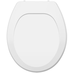 Assento Sanitário Oval Convencional / Padrão Plástico Premium Branco para vaso Celite Tupan