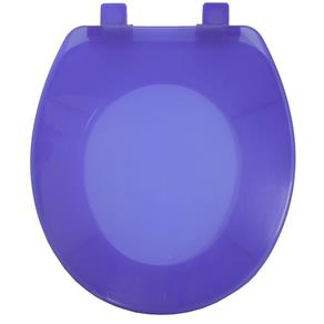 Assento Sanitário Oval Pp Solution Soft Close Cristal Azul Ausppc11Sc Tupan