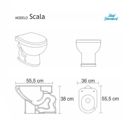 Assento Sanitário Scala Azul Cobalto para Louça Ideal Standard