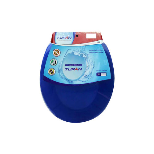 Assento Tupan Oval Pp Solution Softclose Cristal Azul