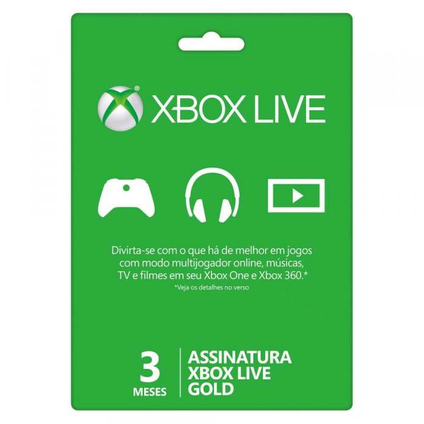 Assinatura Xbox Live 3 Meses Gold - Microsoft