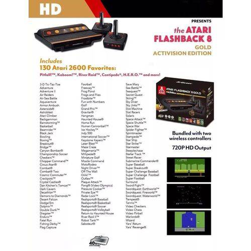 Tudo sobre 'Atari Flashback 8 Gold Activision Edition 130 Jogos'