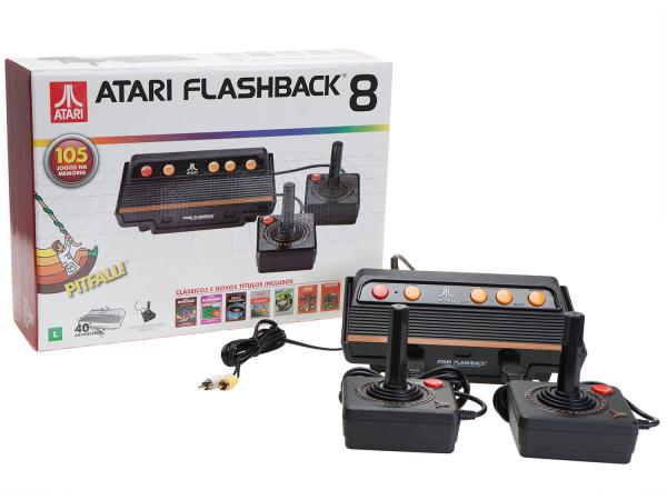 Tudo sobre 'Atari Flashback 8 Tec Toy 2 Controles - Fabricado no Brasil com 105 Jogos na Memória'
