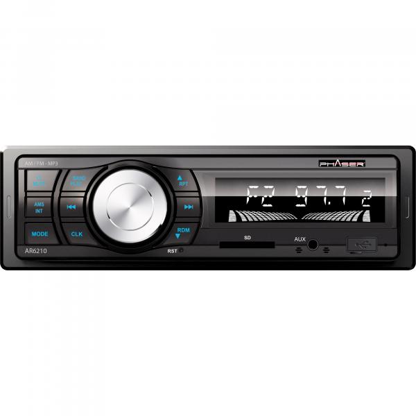 Auto Rádio AM/FM/MP3/USB/SD AR6210 Preto Phaser